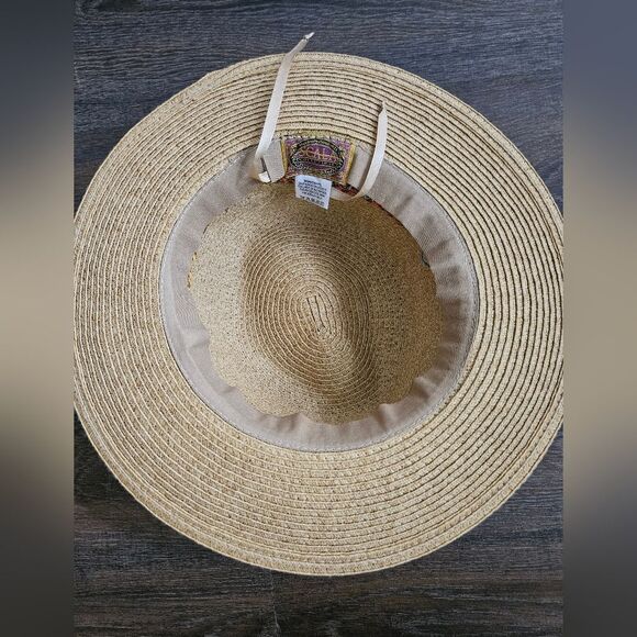 Scala Collection Natural Multi Braid Straw Safari Hat Excellent Condition - Picture 4 of 8